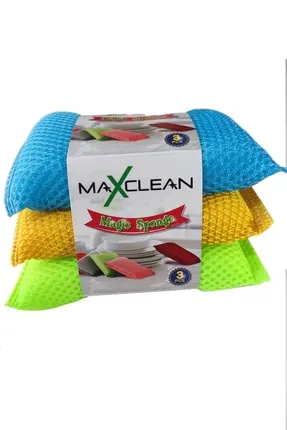 MaxClean Fileli Bulaşık Süngeri 3 lü